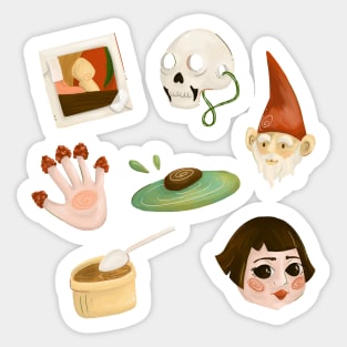 Amelie raspberry icons Sticker